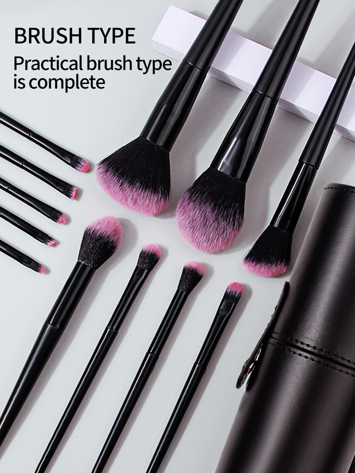 19PCS Set of 12 Makeup Brush Sets +3Pcs Triangular Powder Puff +3Pcs Non-Powder Makeup Egg +1Pcs Makeup Brush Storage Bucket