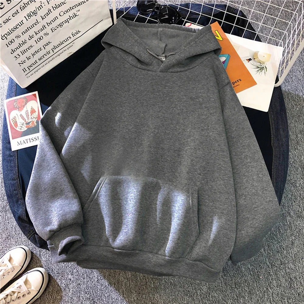 Autumn Winter Fleece Hoodies Fashion Casual Sweatshirts Men Women Harajuku Warm
