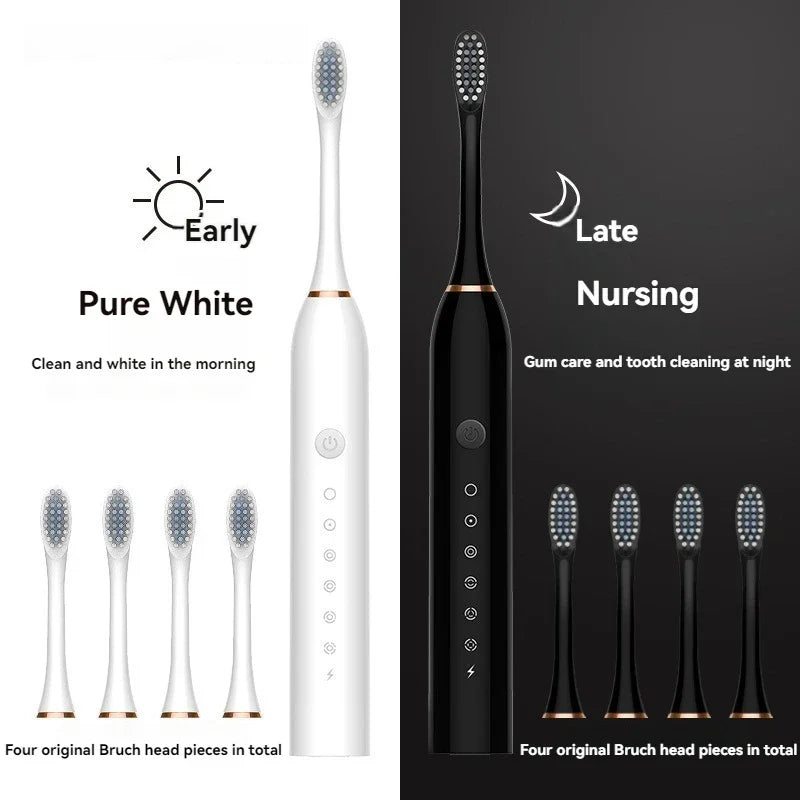 Six-Speed Automatic Electric Toothbrush Adult & Children's Universal Soft Bristle Charging Smart Toothbrush for All Ages