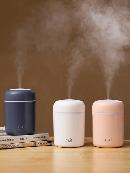 300ml Aromatherapy Diffuser Humidifier Air Purifier Car Home Use Seven-color Light