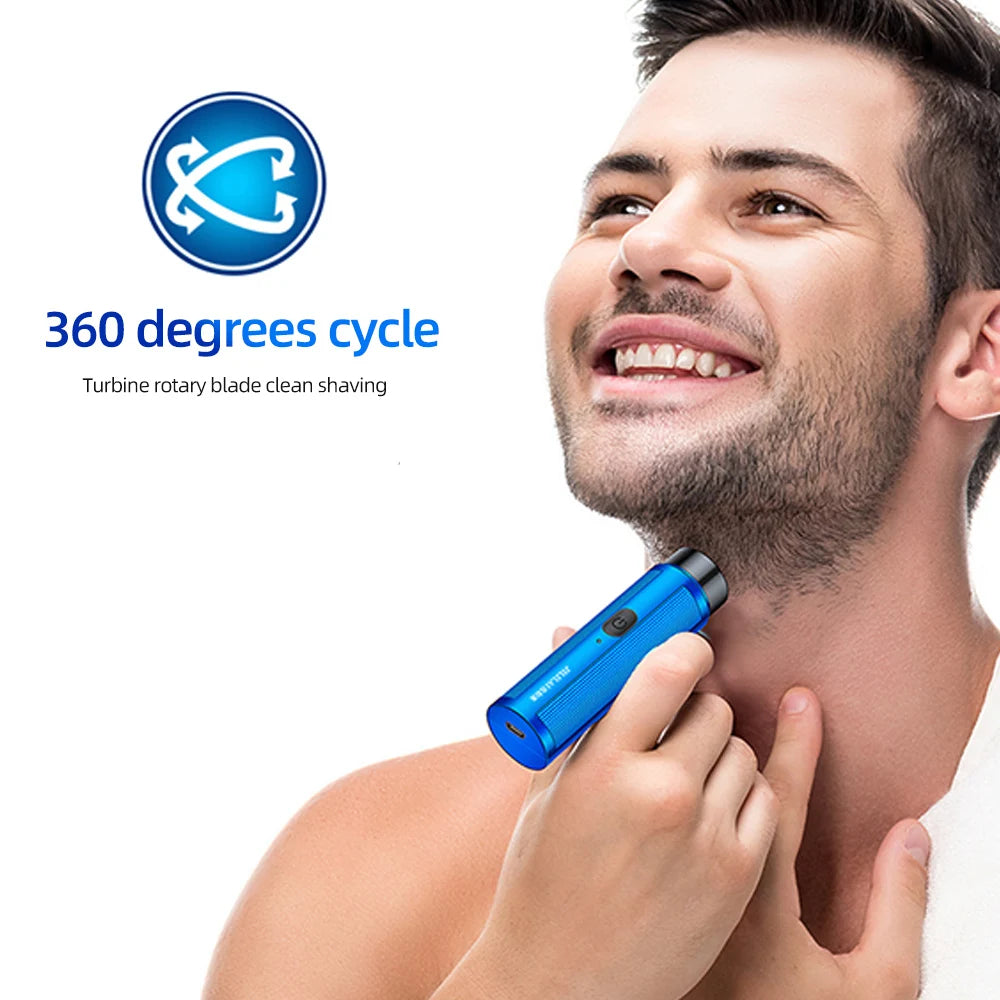 Portable Micr‑USB Rechargeable Electric Shaver Personal Shaving Device Compact