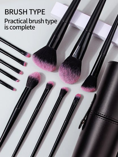 19PCS Set of 12 Makeup Brush Sets +3Pcs Triangular Powder Puff +3Pcs Non-Powder Makeup Egg +1Pcs Makeup Brush Storage Bucket