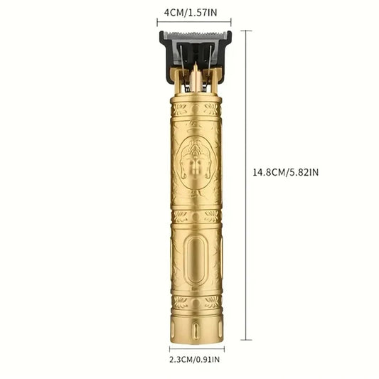 T9 Portable Vintage Hair Trimmer - USB Fast Charging Cordless Barber Clipper for Men's