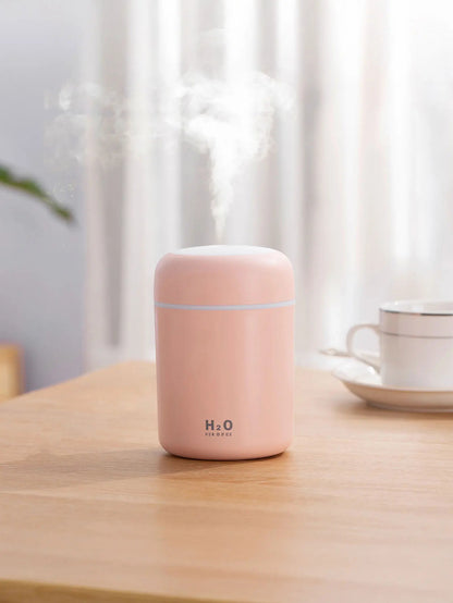 300ml Aromatherapy Diffuser Humidifier Air Purifier Car Home Use Seven-color Light