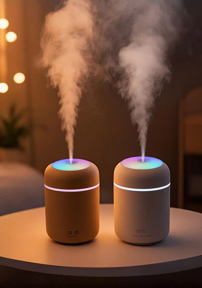 300ml Aromatherapy Diffuser Humidifier Air Purifier Car Home Use Seven-color Light
