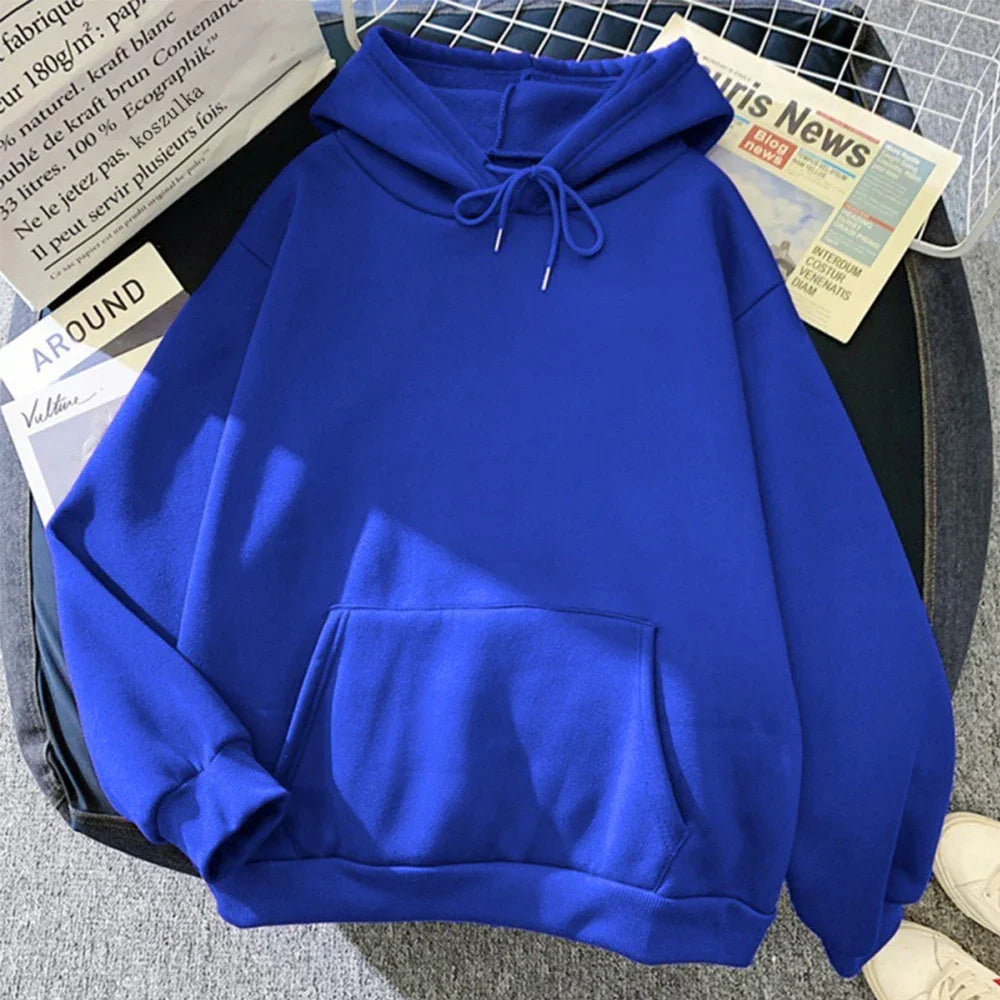 Autumn Winter Fleece Hoodies Fashion Casual Sweatshirts Men Women Harajuku Warm