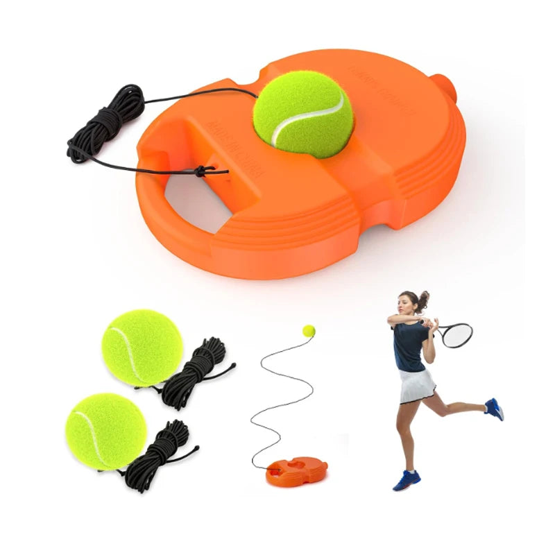 Heavy Duty Tennis Training Aids Base With Elastic Rope Ball Practice Self-Duty Rebound Tennis Trainer Partner Sparring Device